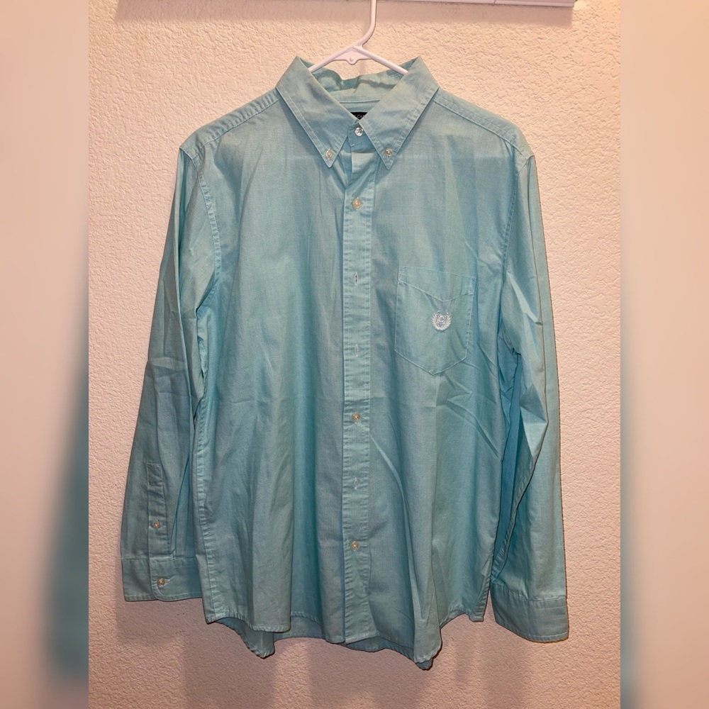 Mens Turquoise Button Down